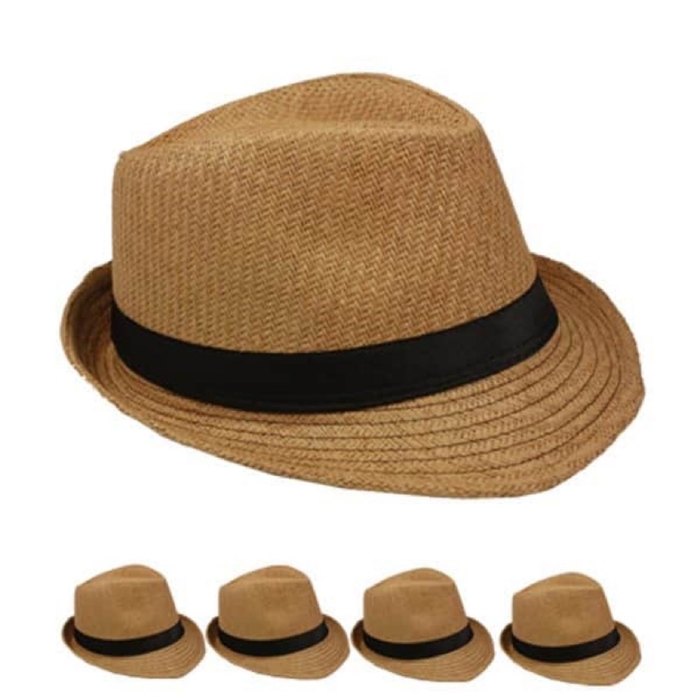 Black belted fedora